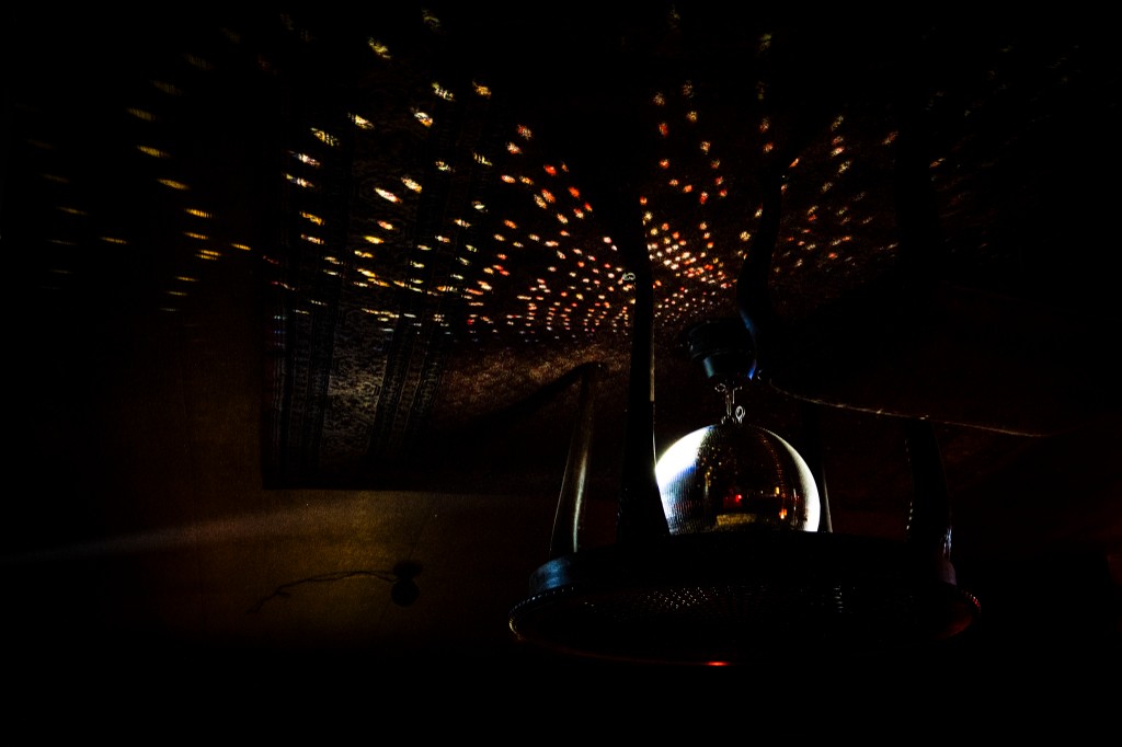 Disco ball and lights in a Berlin club